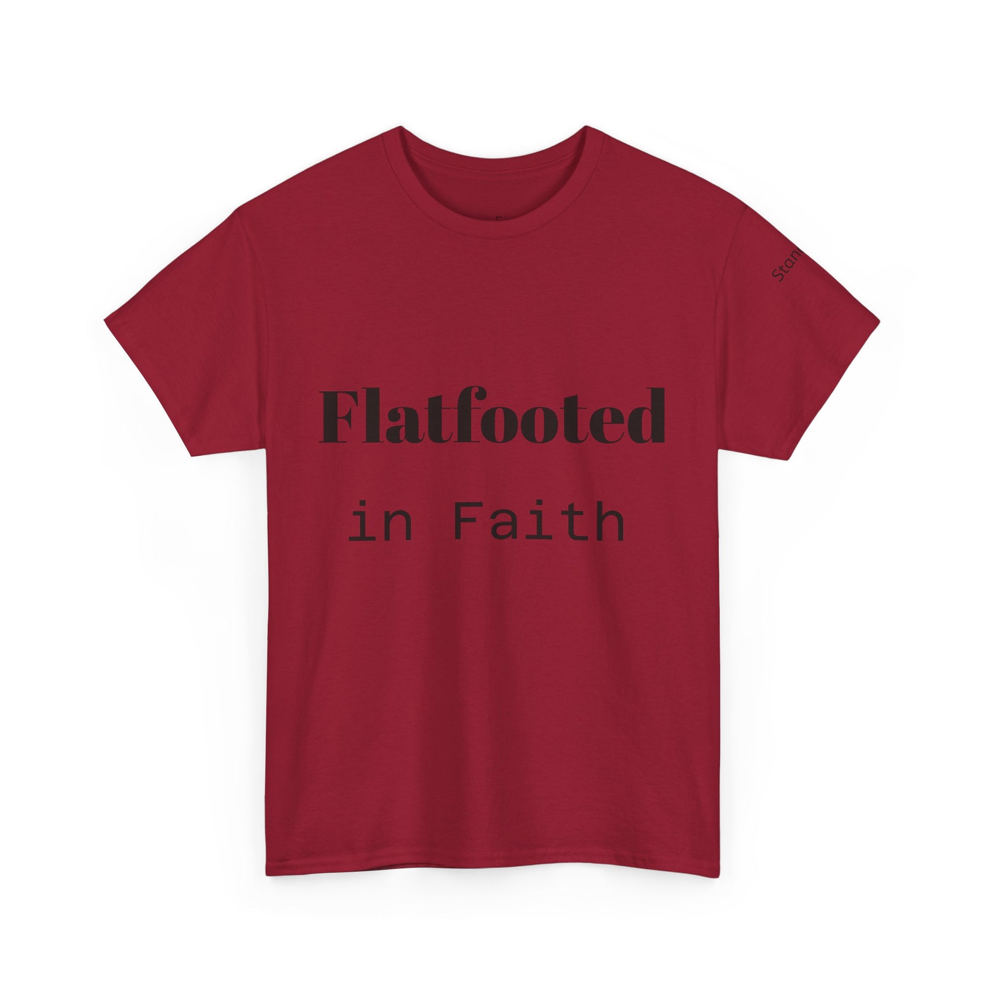 Flatfooted in Faith: Unisex Faith-Based Cotton Tee, Inspirational Shirt, Gift for Believers, Casual Wear, Church Events, Spiritual Comfort