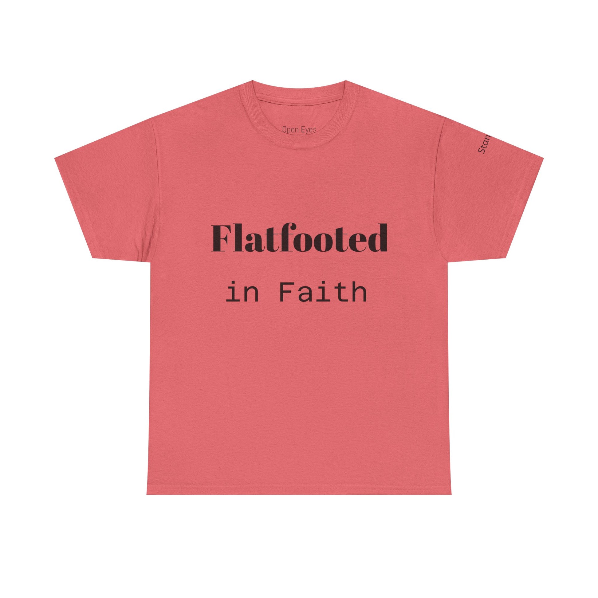 Flatfooted in Faith: Unisex Faith-Based Cotton Tee, Inspirational Shirt, Gift for Believers, Casual Wear, Church Events, Spiritual Comfort
