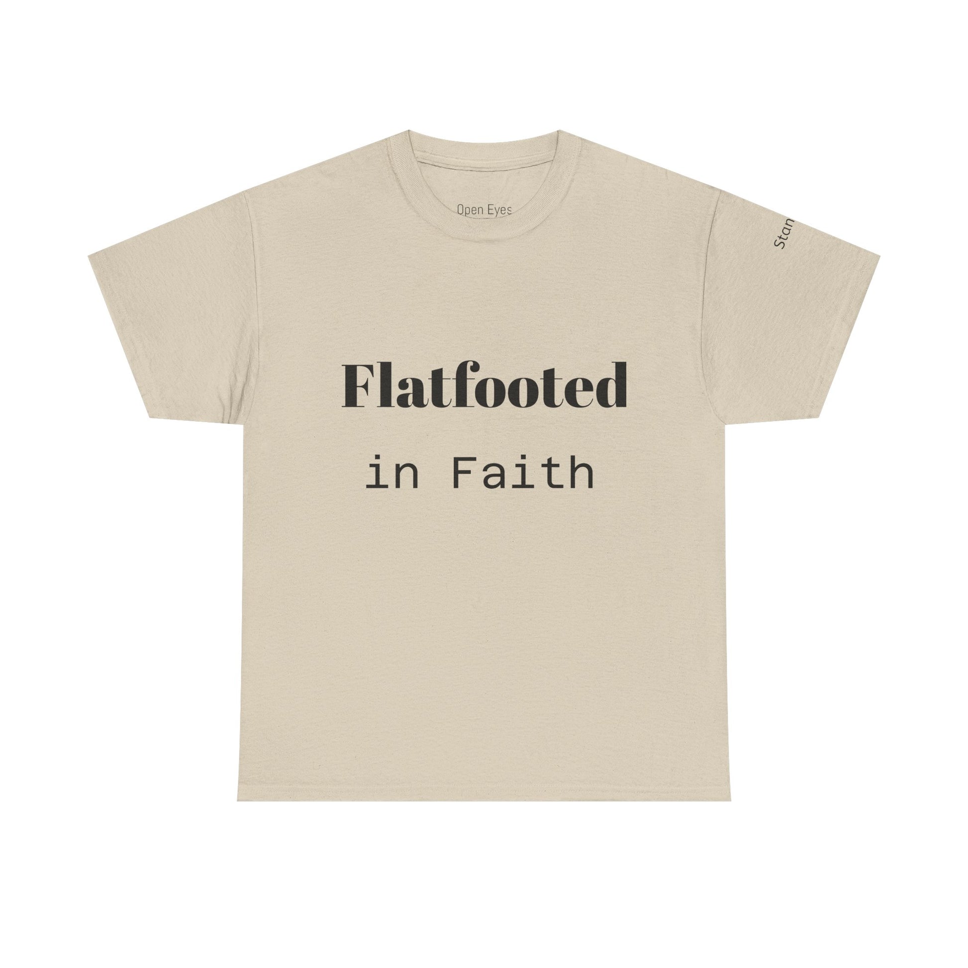 Flatfooted in Faith: Unisex Faith-Based Cotton Tee, Inspirational Shirt, Gift for Believers, Casual Wear, Church Events, Spiritual Comfort