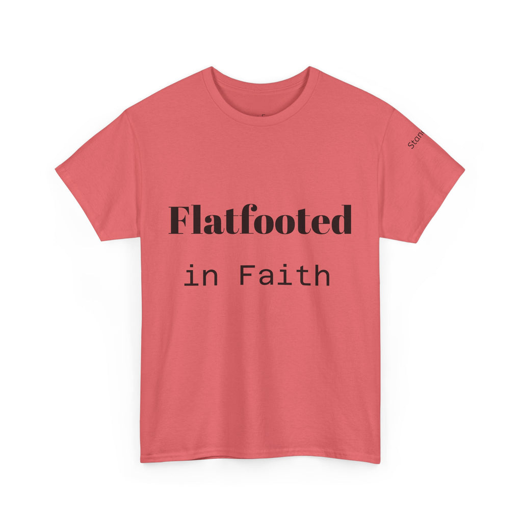 Flatfooted in Faith: Unisex Faith-Based Cotton Tee, Inspirational Shirt, Gift for Believers, Casual Wear, Church Events, Spiritual Comfort