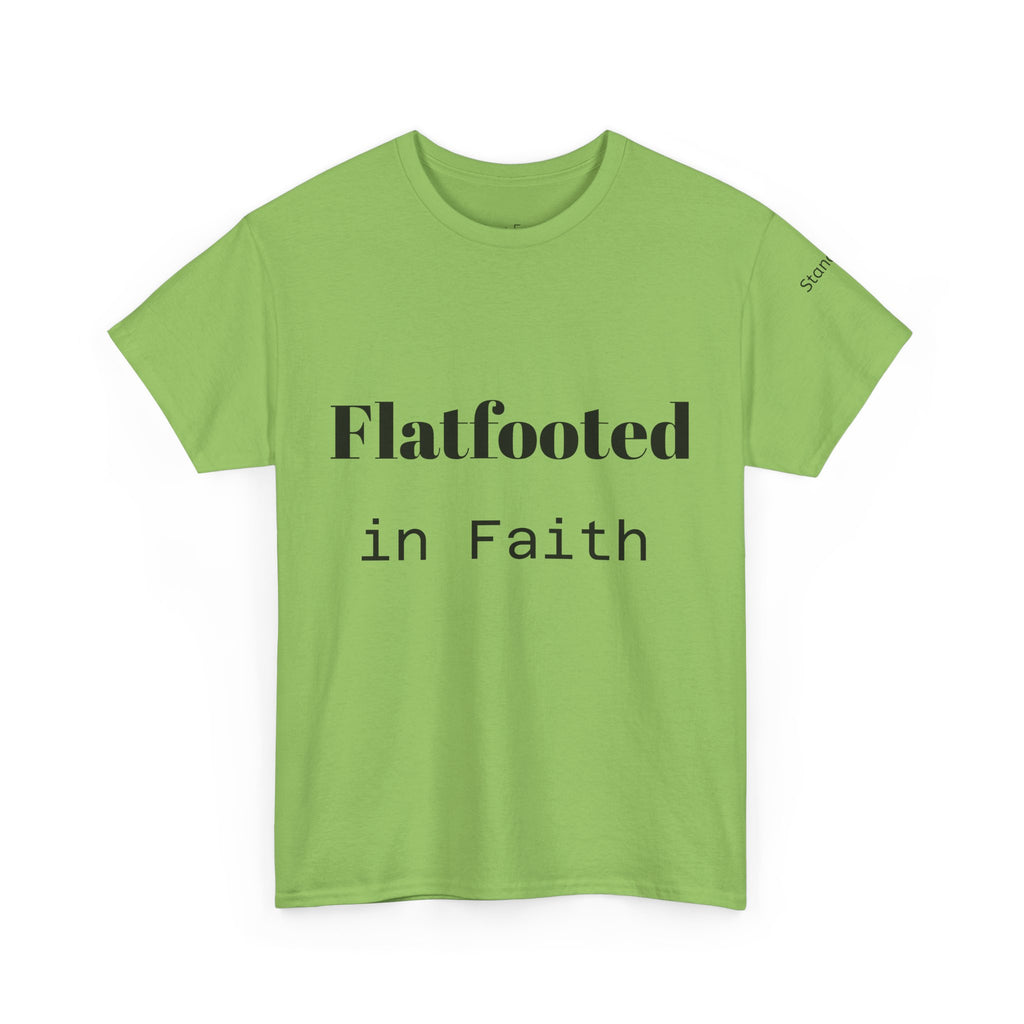 Flatfooted in Faith: Unisex Faith-Based Cotton Tee, Inspirational Shirt, Gift for Believers, Casual Wear, Church Events, Spiritual Comfort