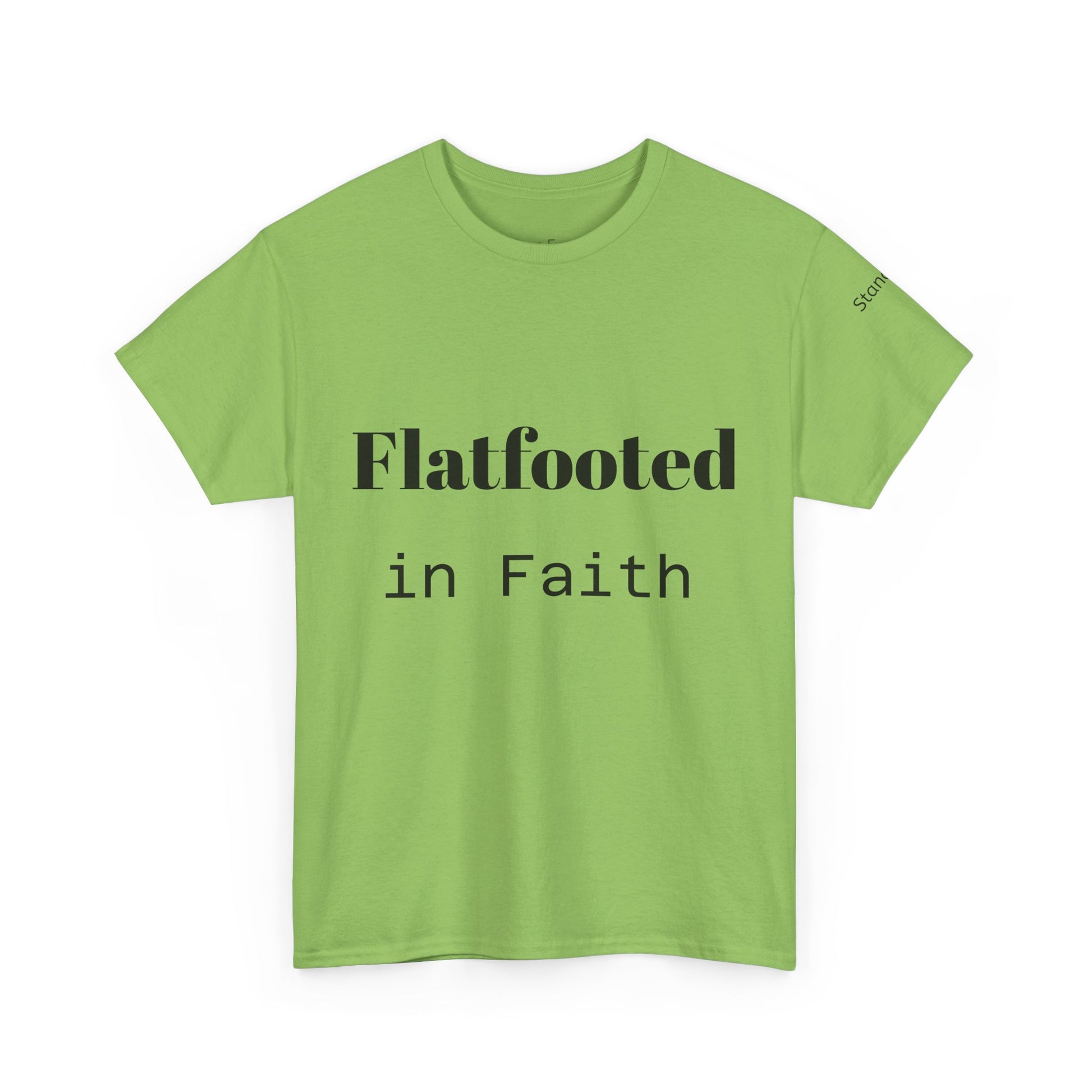 Flatfooted in Faith: Unisex Faith-Based Cotton Tee, Inspirational Shirt, Gift for Believers, Casual Wear, Church Events, Spiritual Comfort