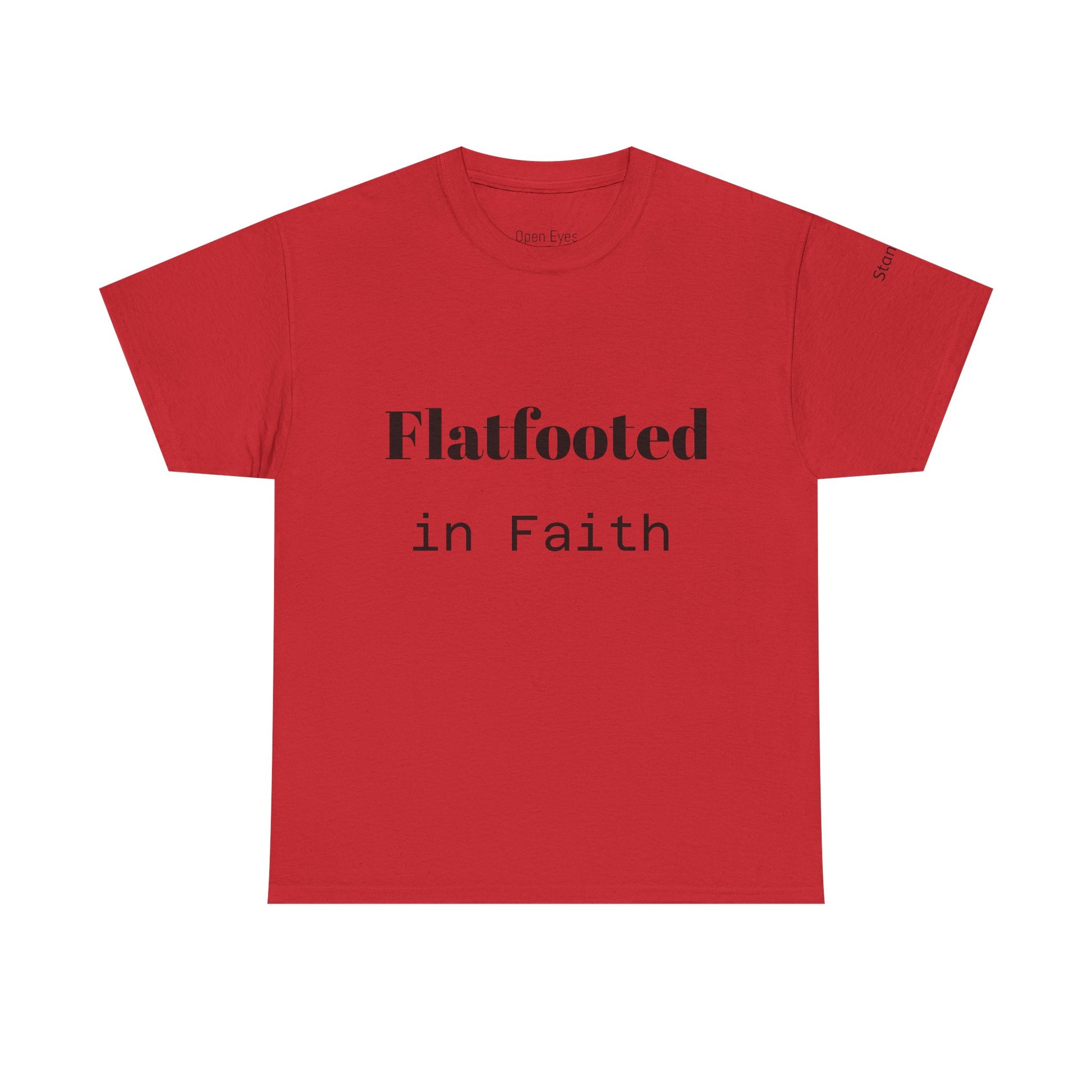 Flatfooted in Faith: Unisex Faith-Based Cotton Tee, Inspirational Shirt, Gift for Believers, Casual Wear, Church Events, Spiritual Comfort