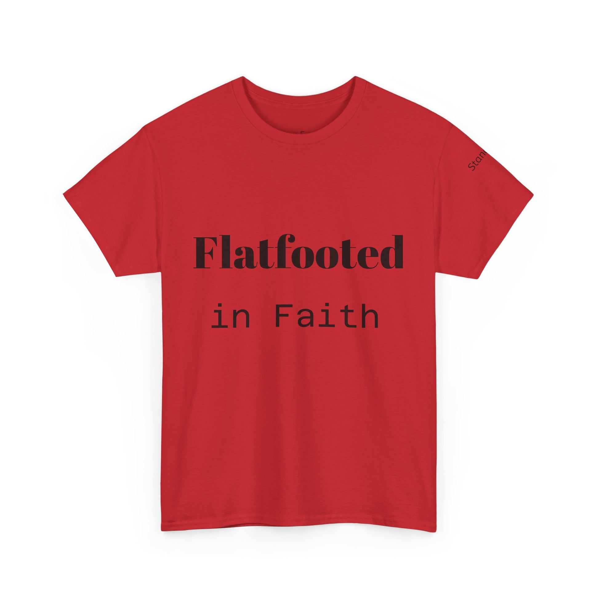 Flatfooted in Faith: Unisex Faith-Based Cotton Tee, Inspirational Shirt, Gift for Believers, Casual Wear, Church Events, Spiritual Comfort