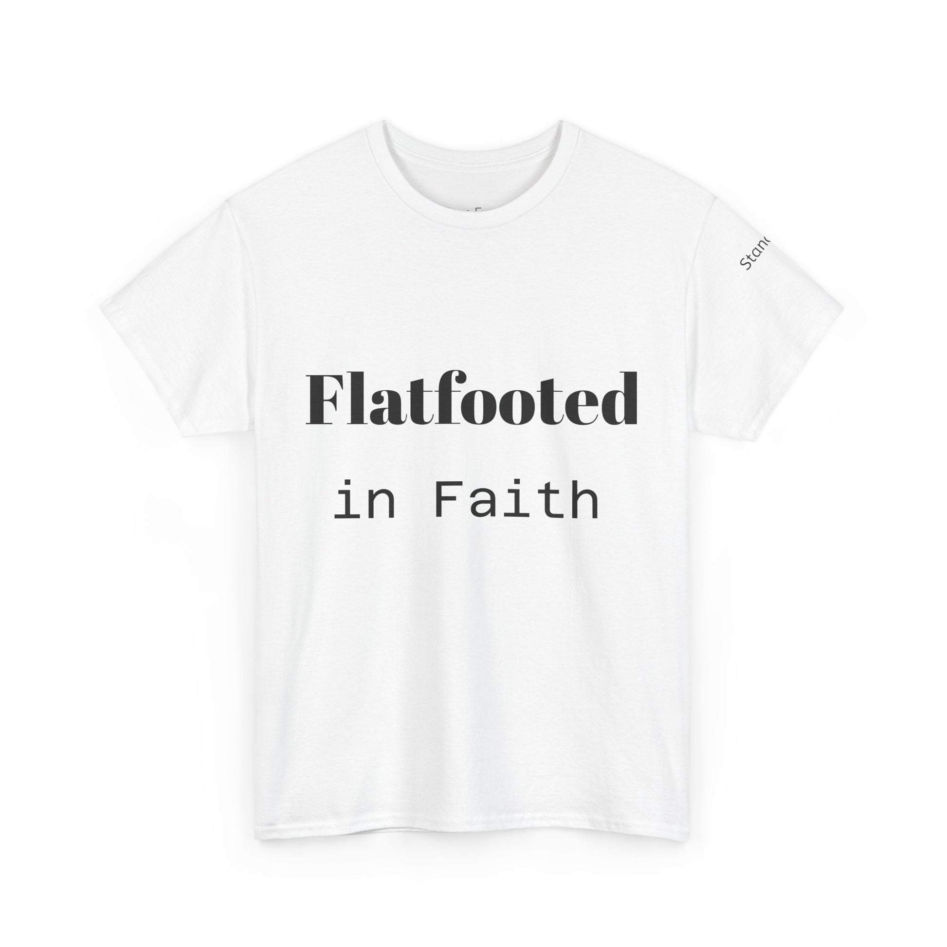 Flatfooted in Faith: Unisex Faith-Based Cotton Tee, Inspirational Shirt, Gift for Believers, Casual Wear, Church Events, Spiritual Comfort