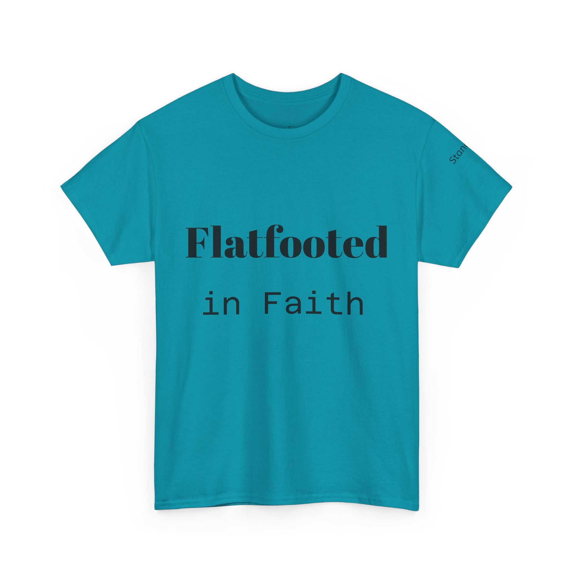 Flatfooted in Faith: Unisex Faith-Based Cotton Tee, Inspirational Shirt, Gift for Believers, Casual Wear, Church Events, Spiritual Comfort