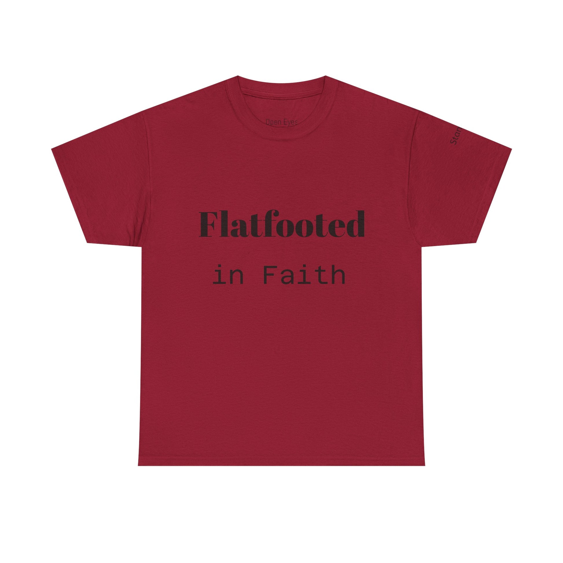 Flatfooted in Faith: Unisex Faith-Based Cotton Tee, Inspirational Shirt, Gift for Believers, Casual Wear, Church Events, Spiritual Comfort