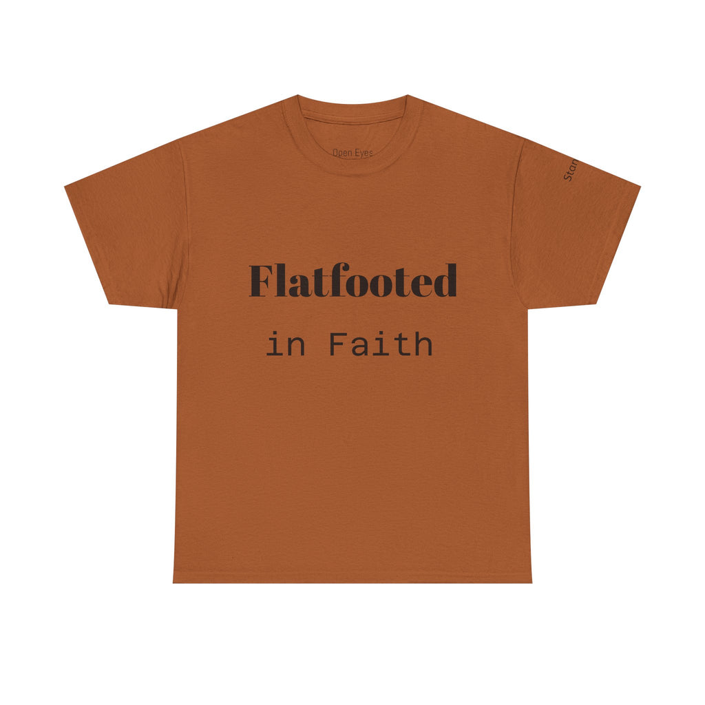 Flatfooted in Faith: Unisex Faith-Based Cotton Tee, Inspirational Shirt, Gift for Believers, Casual Wear, Church Events, Spiritual Comfort