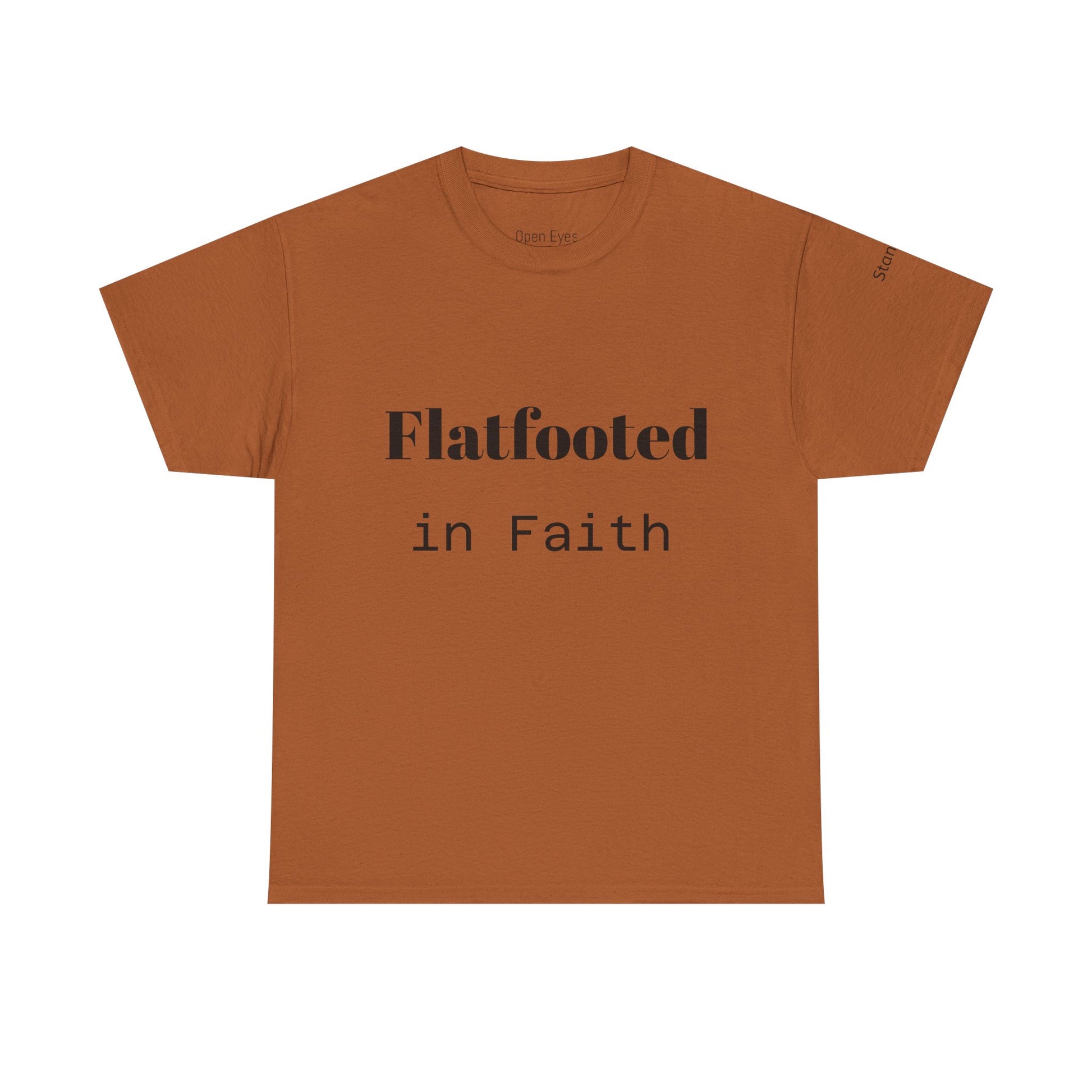 Flatfooted in Faith: Unisex Faith-Based Cotton Tee, Inspirational Shirt, Gift for Believers, Casual Wear, Church Events, Spiritual Comfort