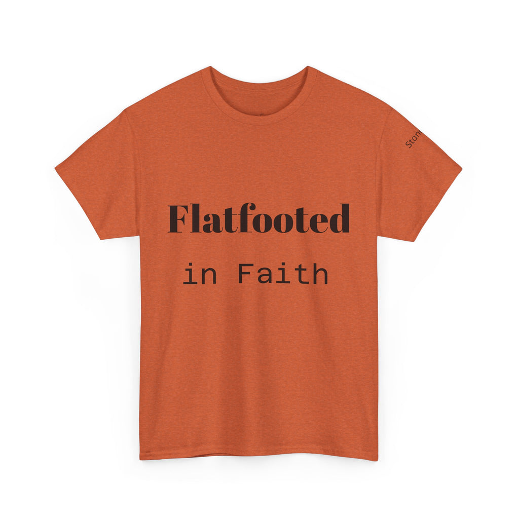 Flatfooted in Faith: Unisex Faith-Based Cotton Tee, Inspirational Shirt, Gift for Believers, Casual Wear, Church Events, Spiritual Comfort