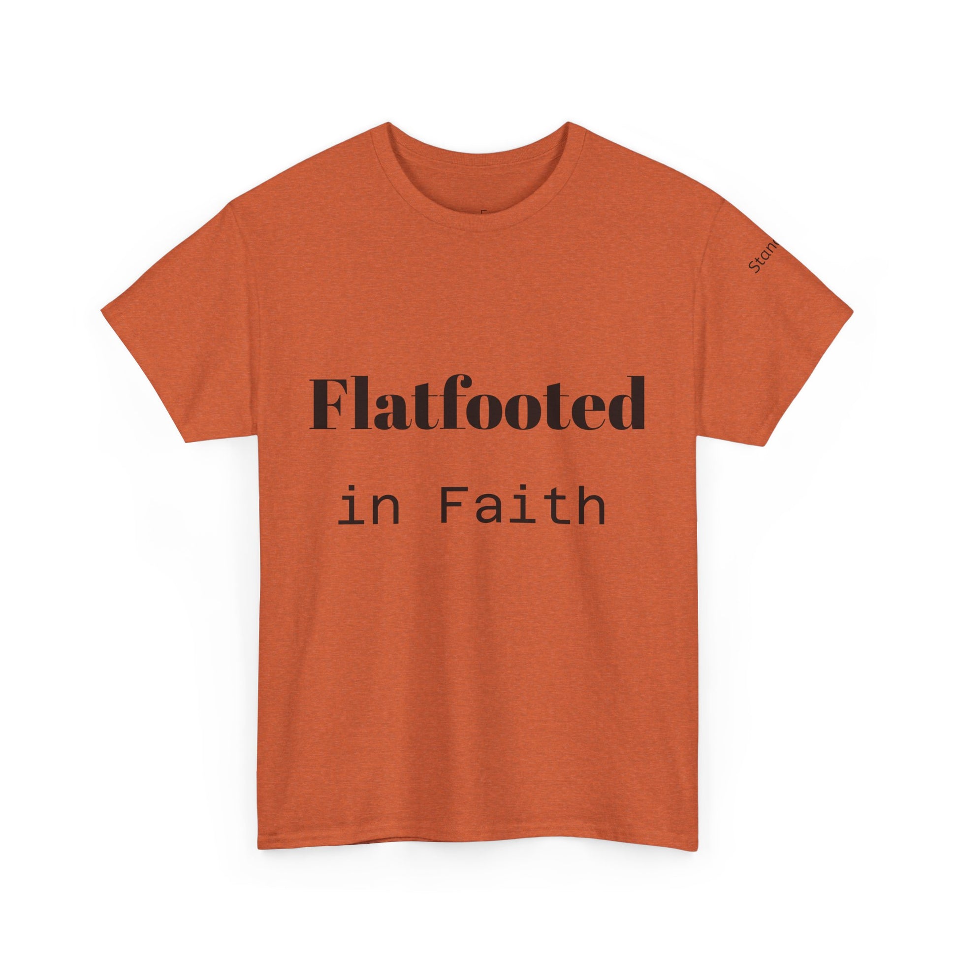 Flatfooted in Faith: Unisex Faith-Based Cotton Tee, Inspirational Shirt, Gift for Believers, Casual Wear, Church Events, Spiritual Comfort