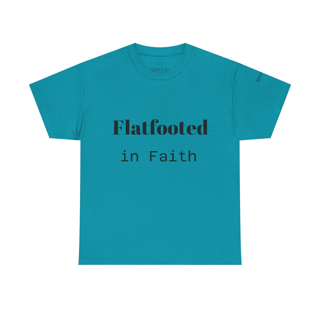 Flatfooted in Faith: Unisex Faith-Based Cotton Tee, Inspirational Shirt, Gift for Believers, Casual Wear, Church Events, Spiritual Comfort