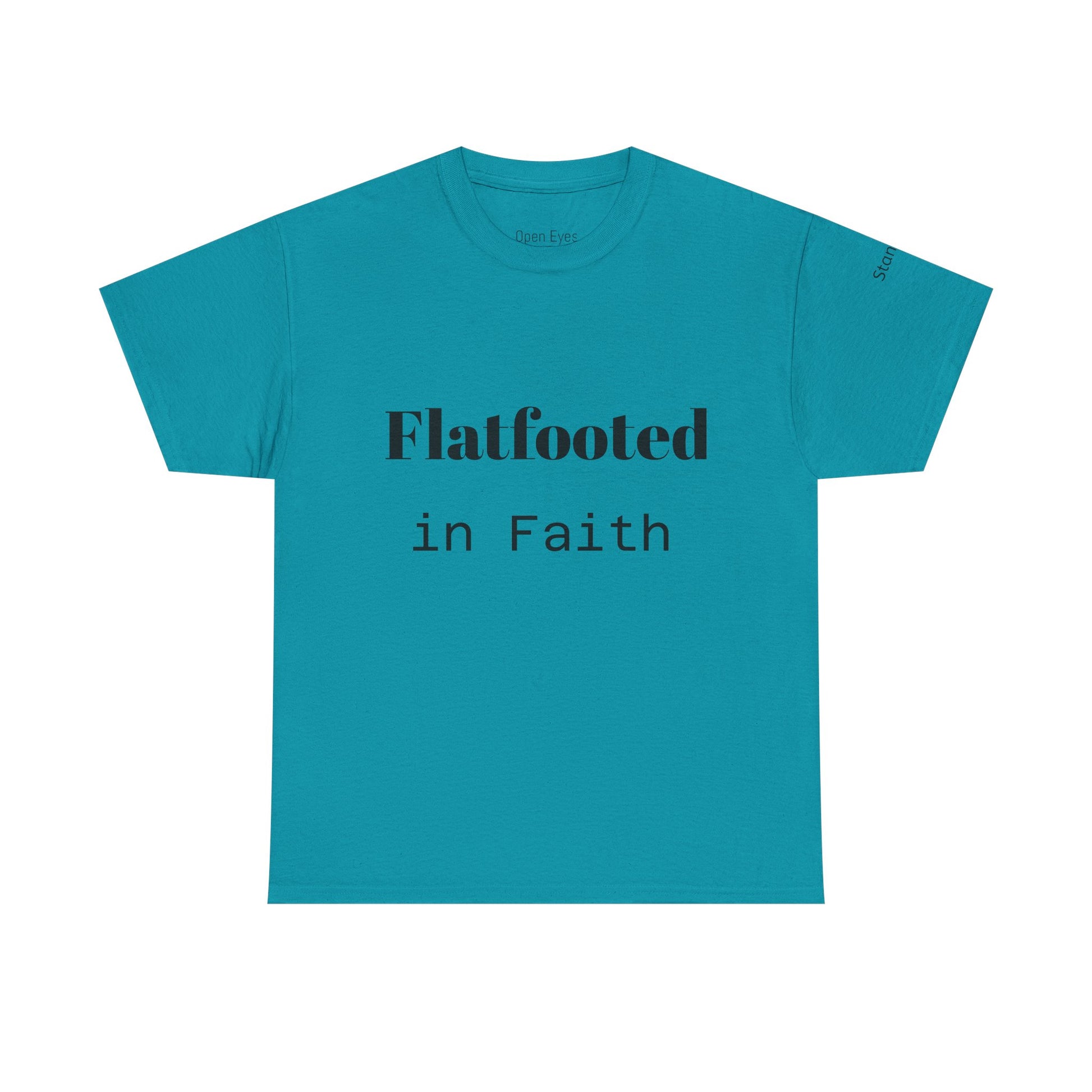 Flatfooted in Faith: Unisex Faith-Based Cotton Tee, Inspirational Shirt, Gift for Believers, Casual Wear, Church Events, Spiritual Comfort