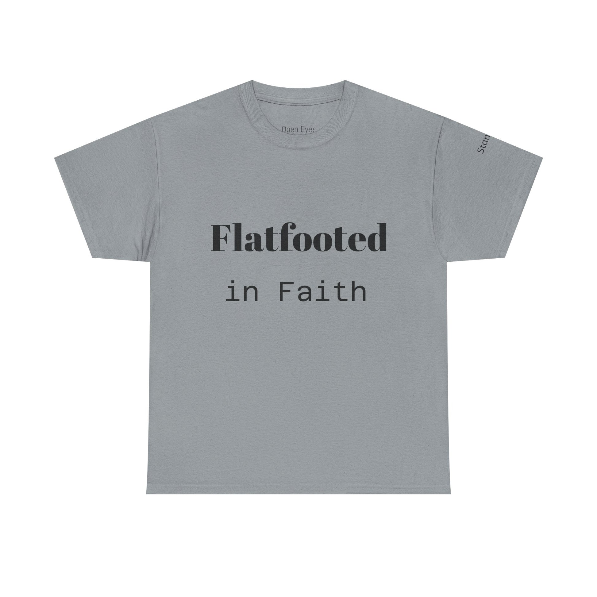 Flatfooted in Faith: Unisex Faith-Based Cotton Tee, Inspirational Shirt, Gift for Believers, Casual Wear, Church Events, Spiritual Comfort