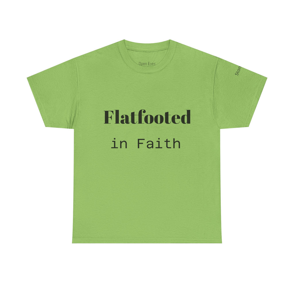 Flatfooted in Faith: Unisex Faith-Based Cotton Tee, Inspirational Shirt, Gift for Believers, Casual Wear, Church Events, Spiritual Comfort