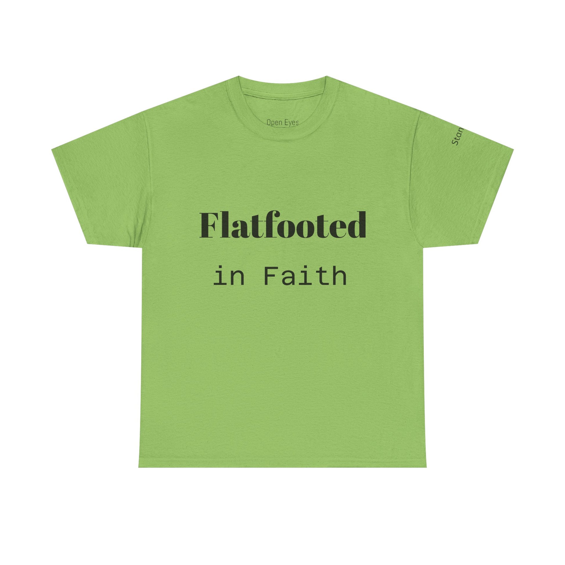 Flatfooted in Faith: Unisex Faith-Based Cotton Tee, Inspirational Shirt, Gift for Believers, Casual Wear, Church Events, Spiritual Comfort