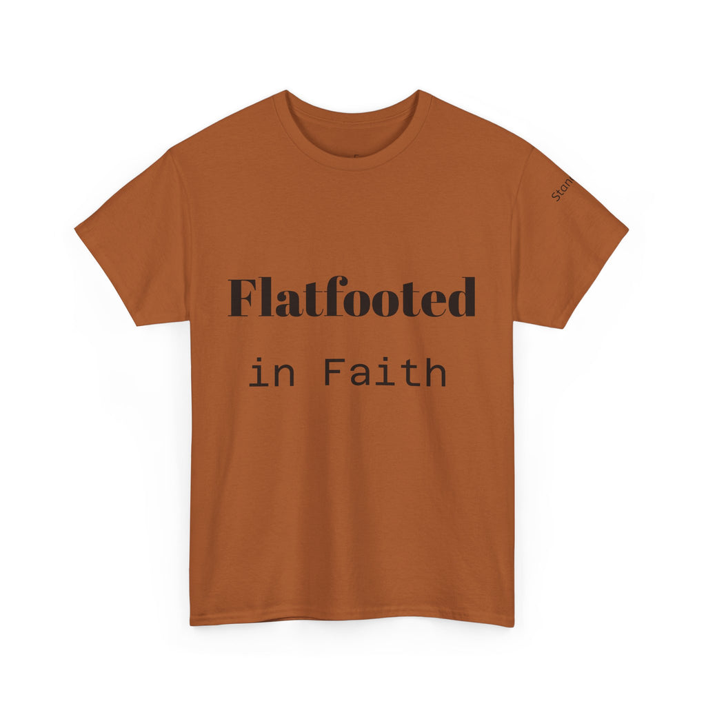 Flatfooted in Faith: Unisex Faith-Based Cotton Tee, Inspirational Shirt, Gift for Believers, Casual Wear, Church Events, Spiritual Comfort