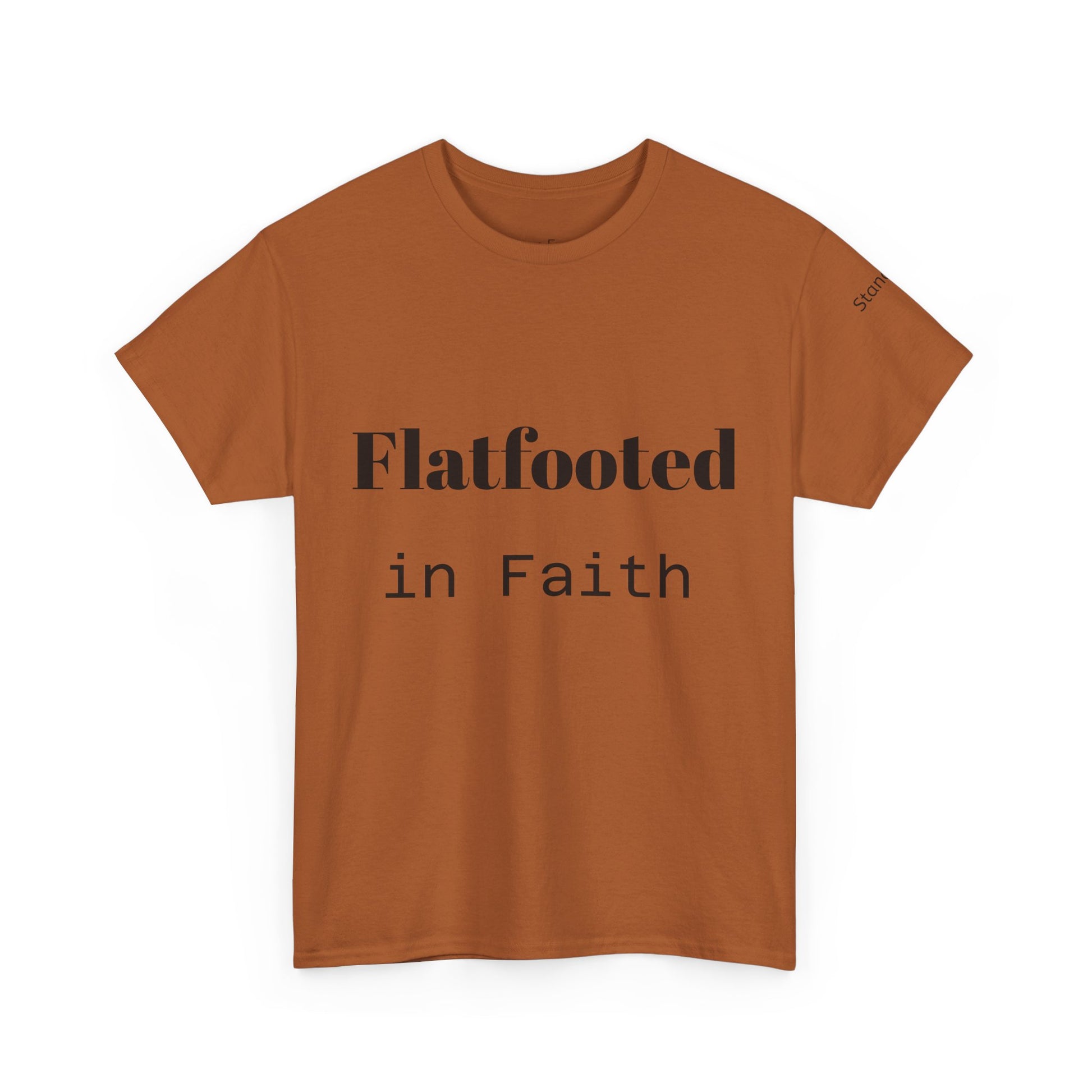 Flatfooted in Faith: Unisex Faith-Based Cotton Tee, Inspirational Shirt, Gift for Believers, Casual Wear, Church Events, Spiritual Comfort