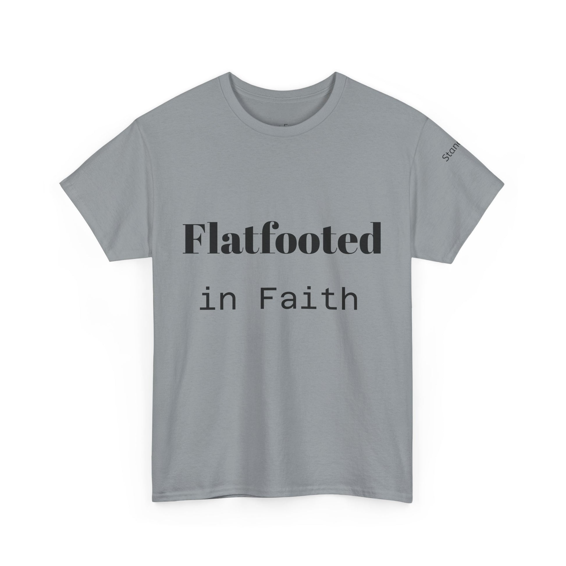 Flatfooted in Faith: Unisex Faith-Based Cotton Tee, Inspirational Shirt, Gift for Believers, Casual Wear, Church Events, Spiritual Comfort