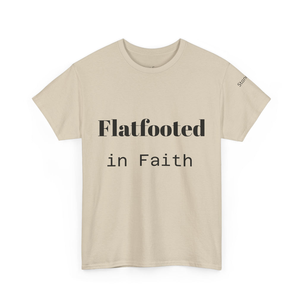 Flatfooted in Faith: Unisex Faith-Based Cotton Tee, Inspirational Shirt, Gift for Believers, Casual Wear, Church Events, Spiritual Comfort