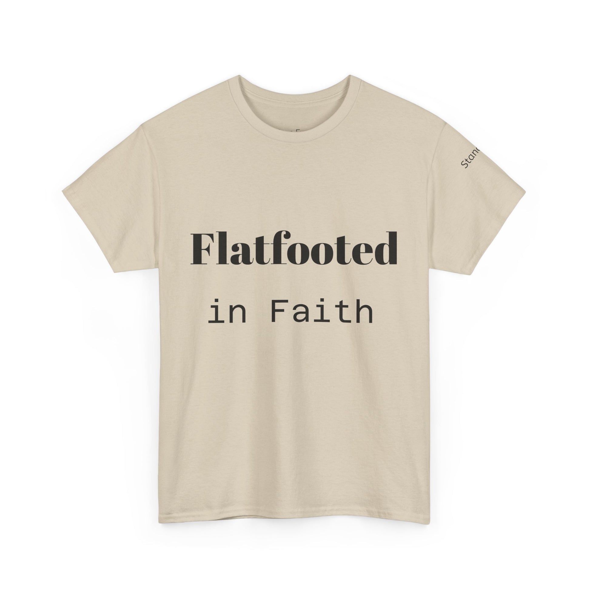 Flatfooted in Faith: Unisex Faith-Based Cotton Tee, Inspirational Shirt, Gift for Believers, Casual Wear, Church Events, Spiritual Comfort