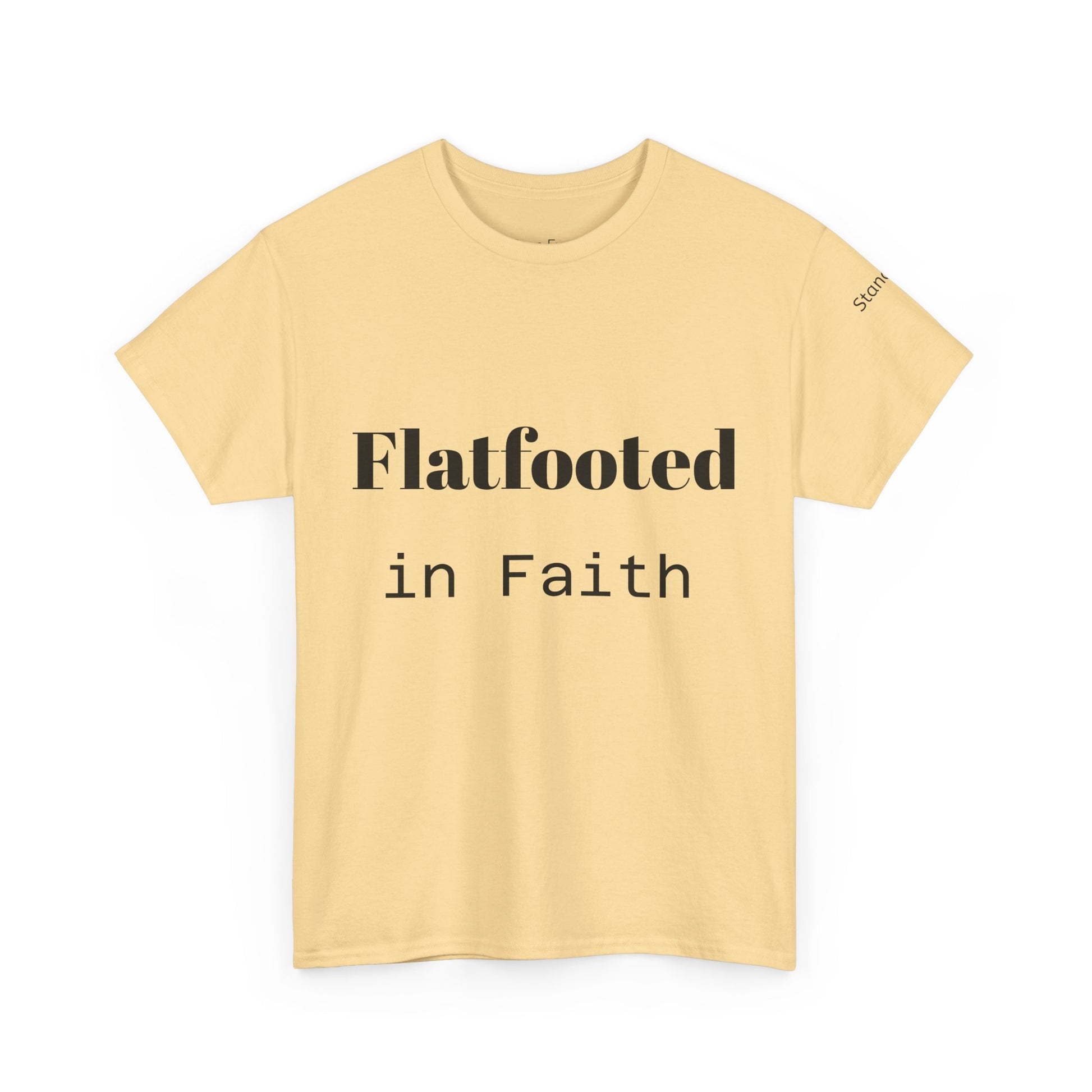 Flatfooted in Faith: Unisex Faith-Based Cotton Tee, Inspirational Shirt, Gift for Believers, Casual Wear, Church Events, Spiritual Comfort