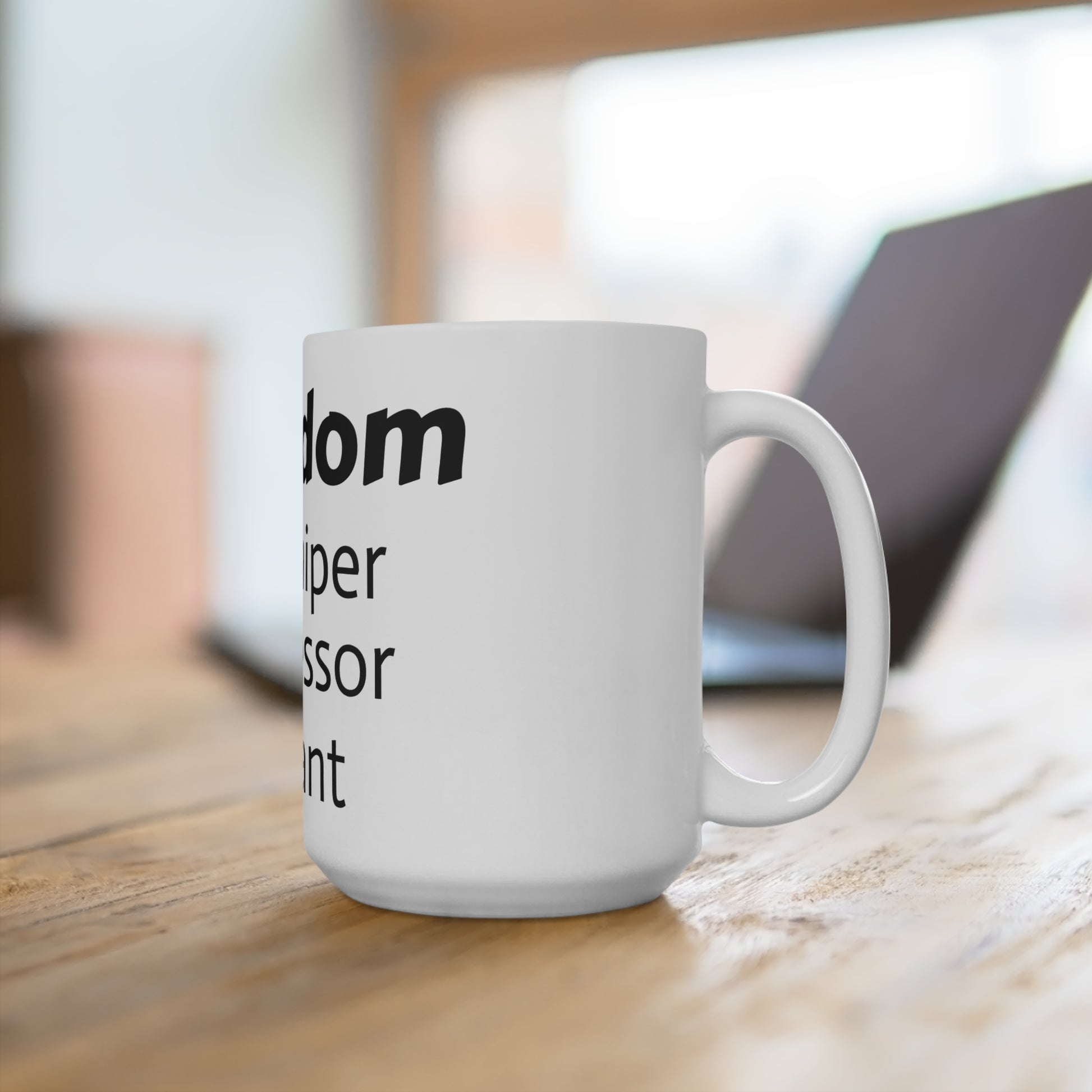 Inspirational W.I.S.don Mug 15oz - Worshiper, Intercessor, Servant Coffee Cup, Faith Gift, Christian Decor, Motivational Drinkware