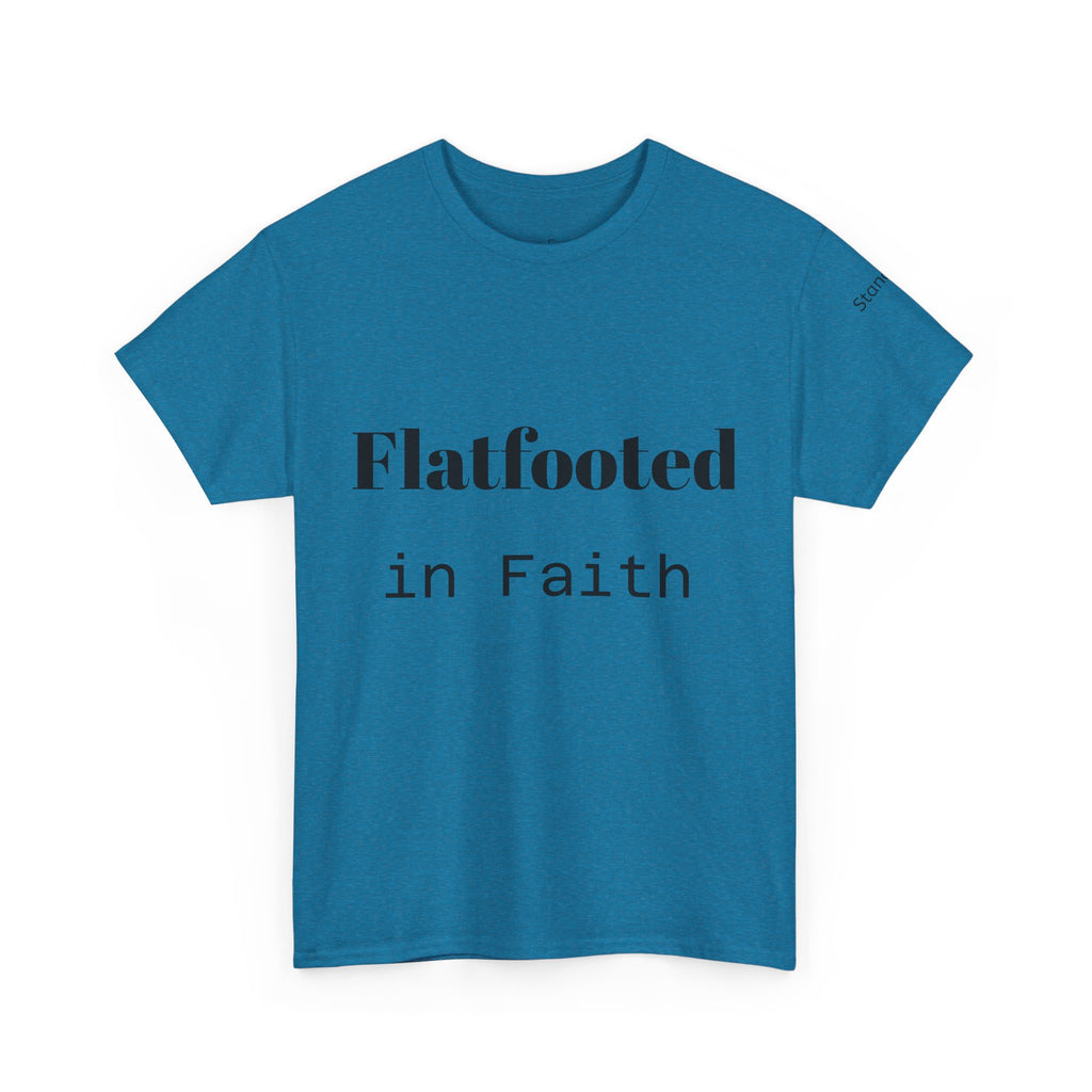 Flatfooted in Faith: Unisex Faith-Based Cotton Tee, Inspirational Shirt, Gift for Believers, Casual Wear, Church Events, Spiritual Comfort