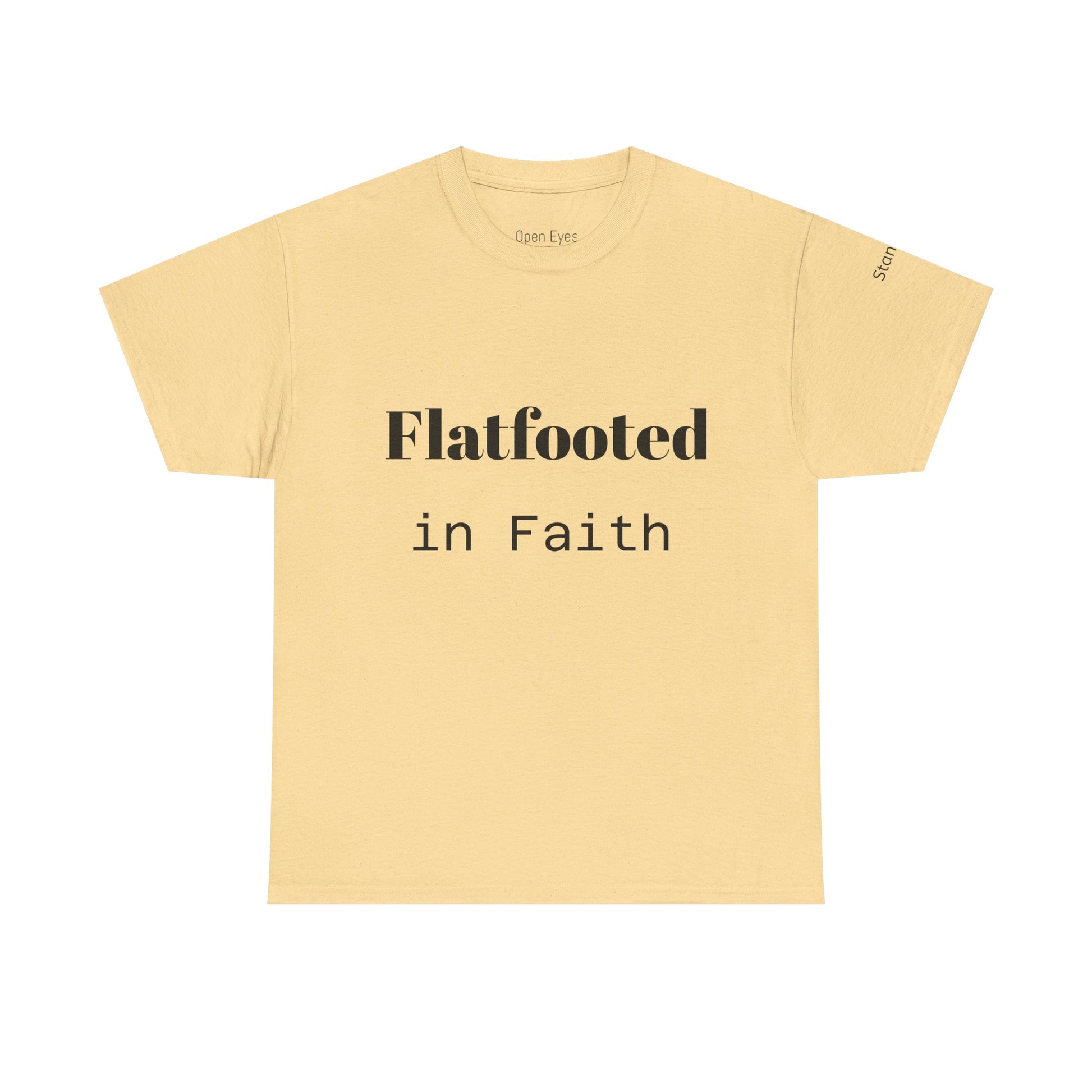 Flatfooted in Faith: Unisex Faith-Based Cotton Tee, Inspirational Shirt, Gift for Believers, Casual Wear, Church Events, Spiritual Comfort