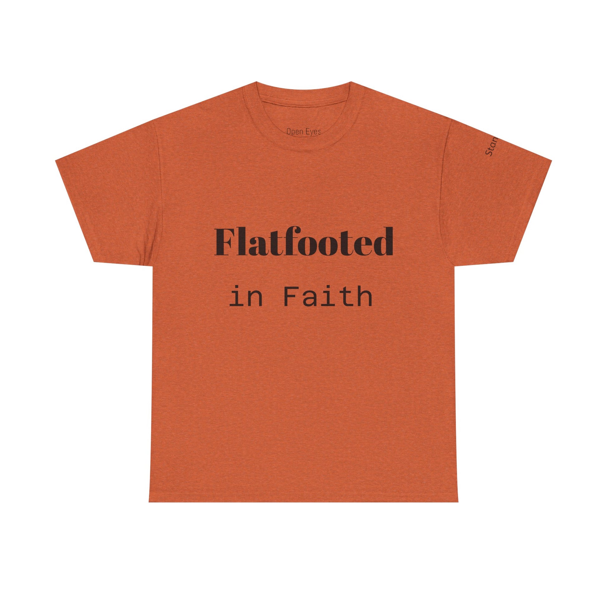 Flatfooted in Faith: Unisex Faith-Based Cotton Tee, Inspirational Shirt, Gift for Believers, Casual Wear, Church Events, Spiritual Comfort