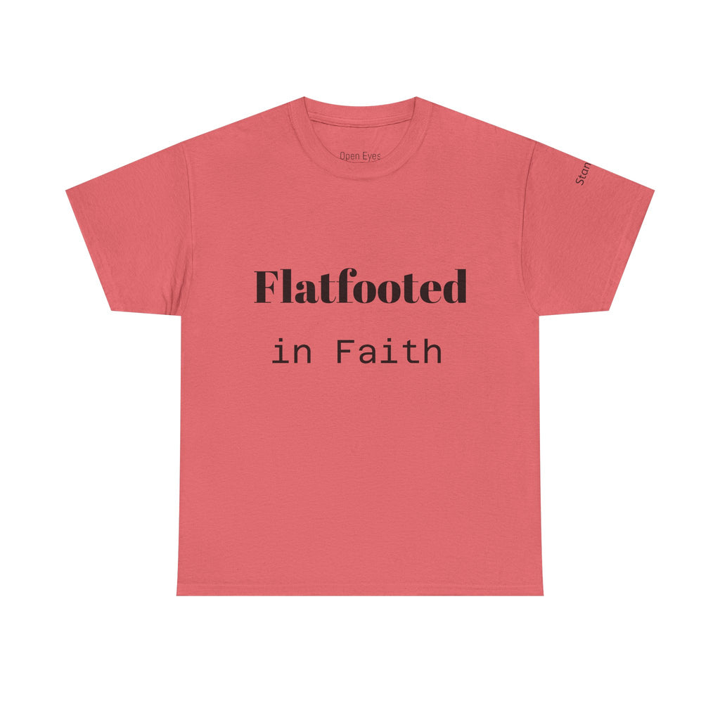 Flatfooted in Faith: Unisex Faith-Based Cotton Tee, Inspirational Shirt, Gift for Believers, Casual Wear, Church Events, Spiritual Comfort