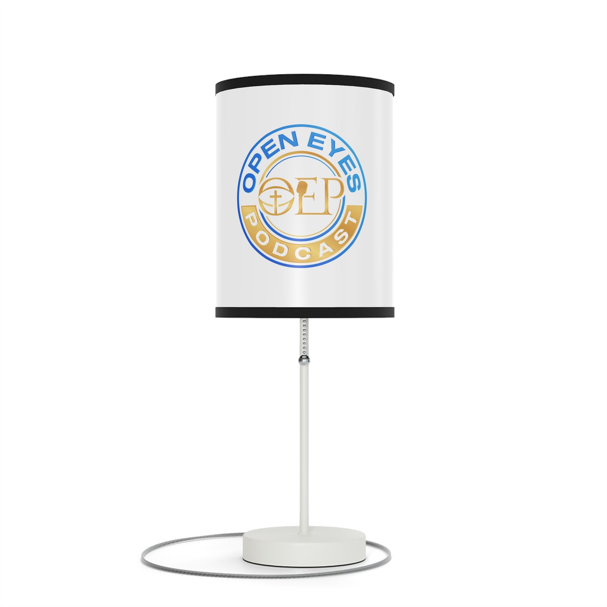 Open Eyes Podcast Table Lamp, Modern Home Decor, Podcast Gift, Unique Lighting, Bedroom or Office Decor, US/CA Plug