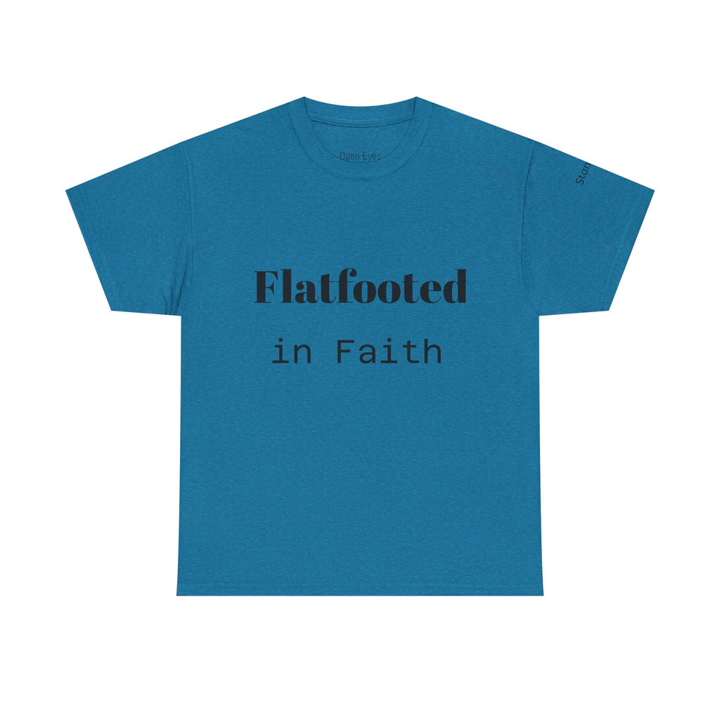 Flatfooted in Faith: Unisex Faith-Based Cotton Tee, Inspirational Shirt, Gift for Believers, Casual Wear, Church Events, Spiritual Comfort