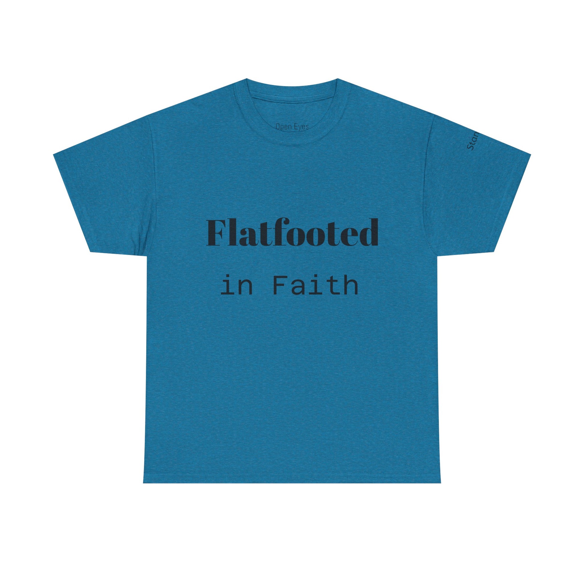 Flatfooted in Faith: Unisex Faith-Based Cotton Tee, Inspirational Shirt, Gift for Believers, Casual Wear, Church Events, Spiritual Comfort